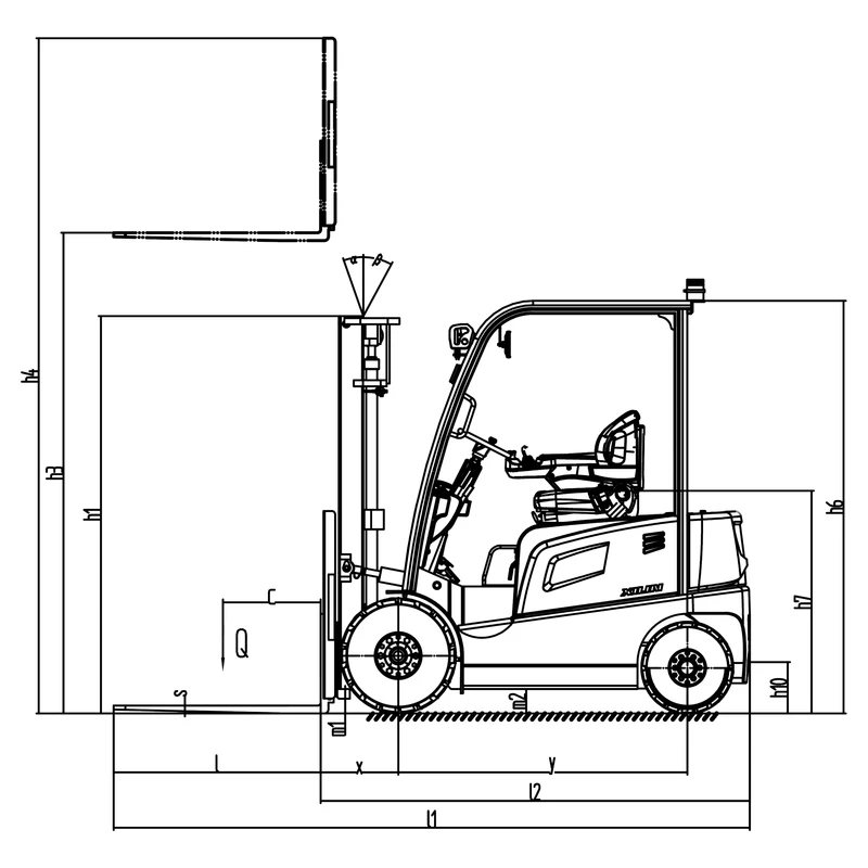 Elektrisk kontravægtsgaffeltruck ECV16S-ECV35S – billede 3