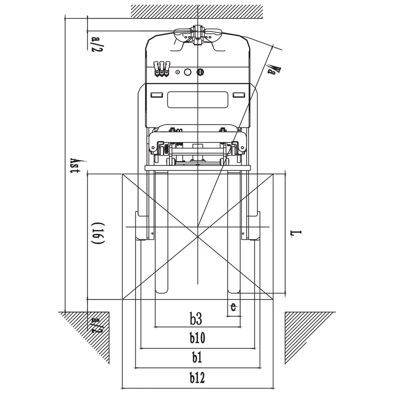 Elektrisk EVVP12C/EVVP15C-stabler med vipbare gafler