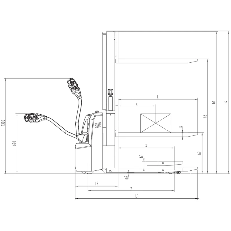 ESV10-I/ESV12-I elektrisk stabler med smalt chassis