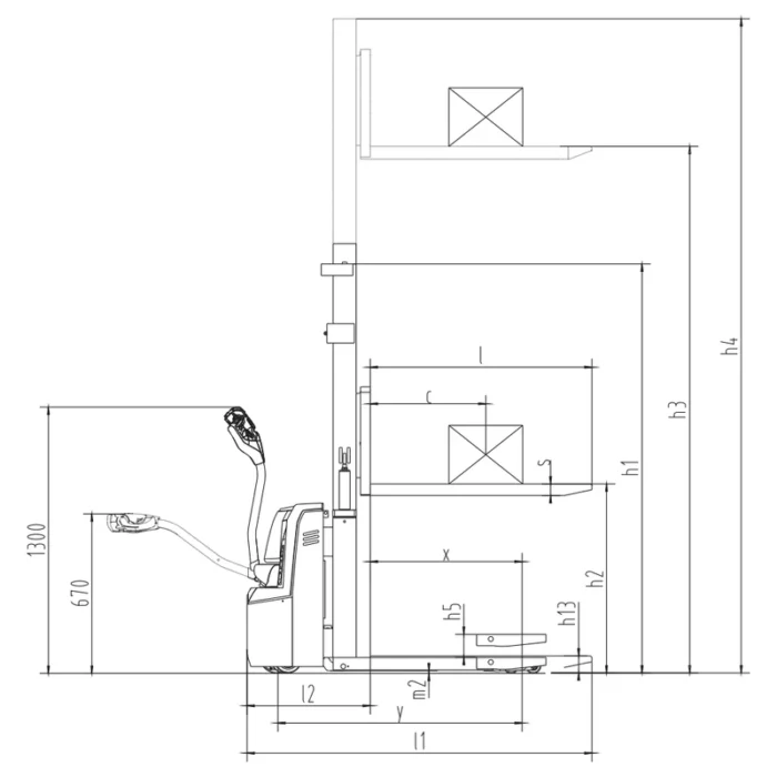 Elektrisk stabler med initialløft EVV10B-I/EVV12B-I – produktbillede 2