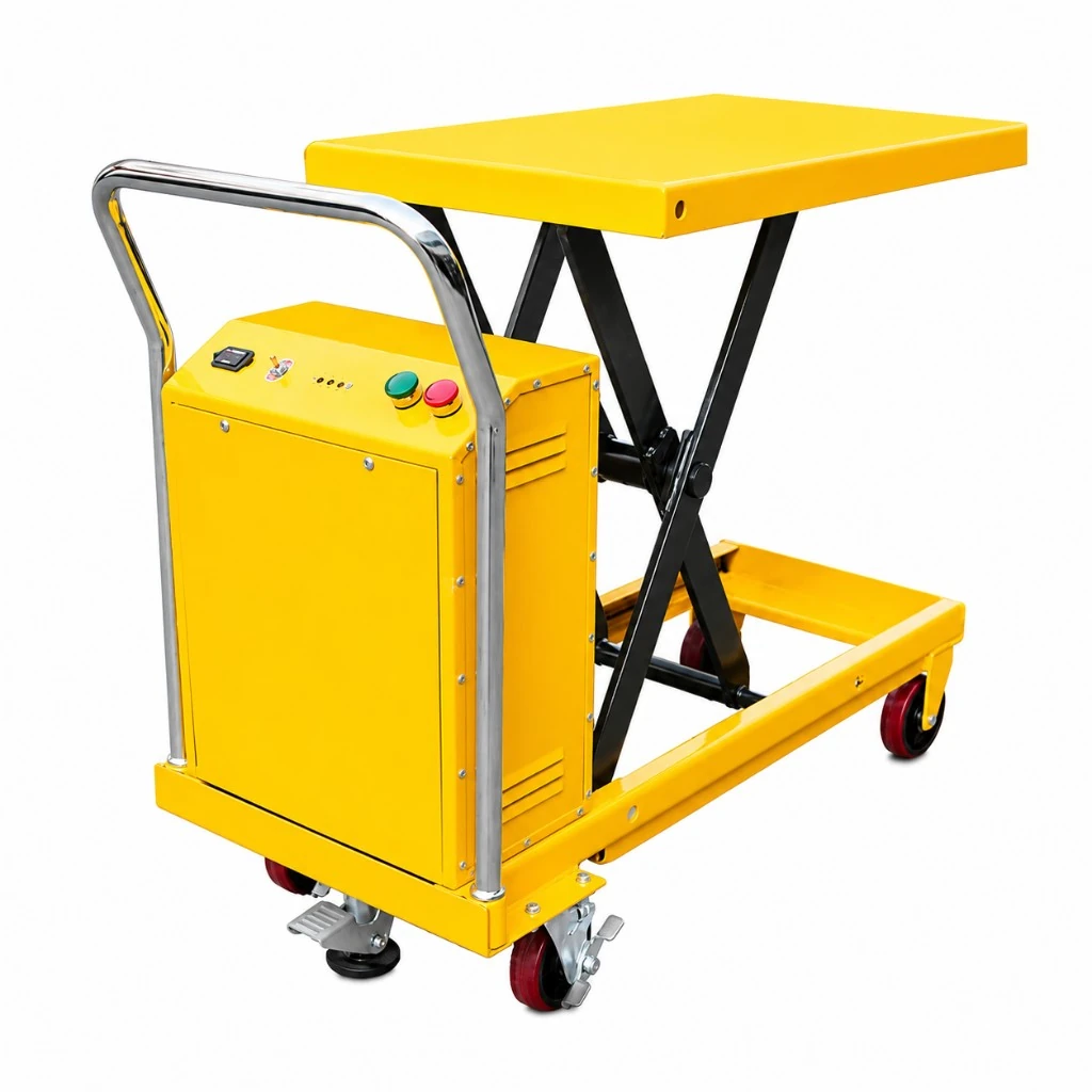 Semi-elektrisk mobilt sakseløftebord (PMPS500) 500 kg