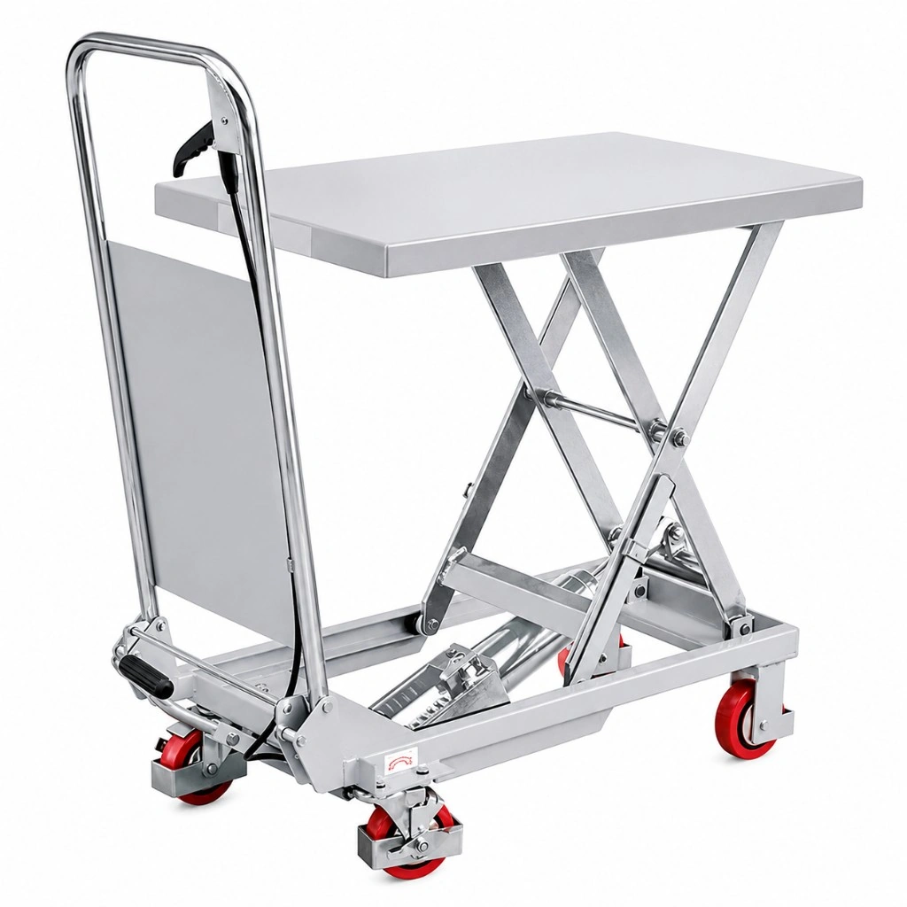 Mobilt løftebord i rustfrit stål (MPS150S) 150 kg