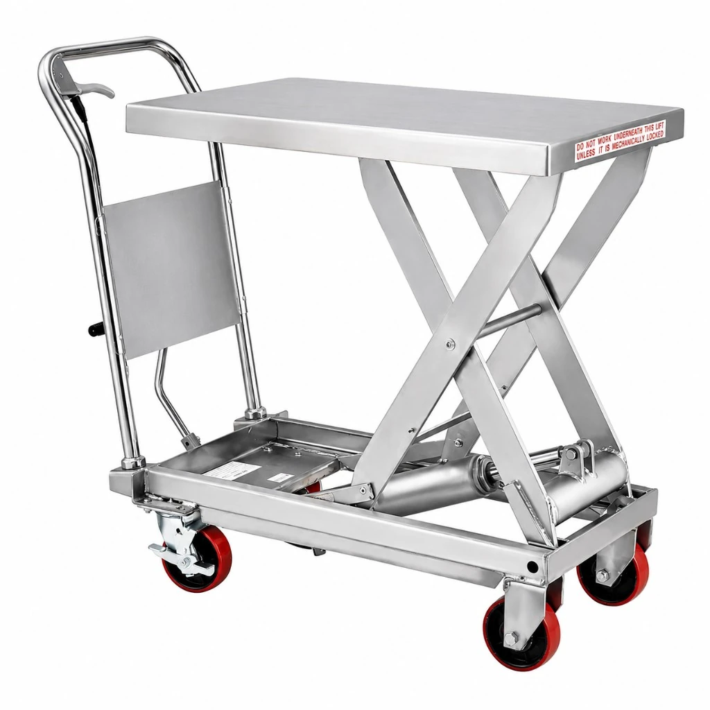 Mobilt løftebord i rustfrit stål (MPS500S) – 500 kg