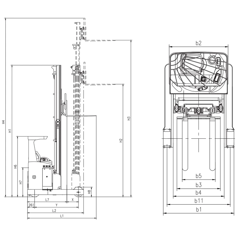 REV20VP reachtruck med elektronisk multiventil og fingertipstyring