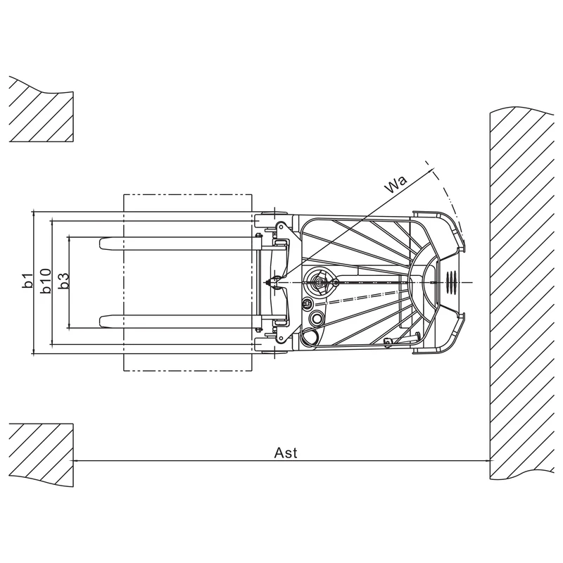 Elektrisk smalgangsgaffeltruck REV10ST-A/REV10ST-B med MOSFET-styring